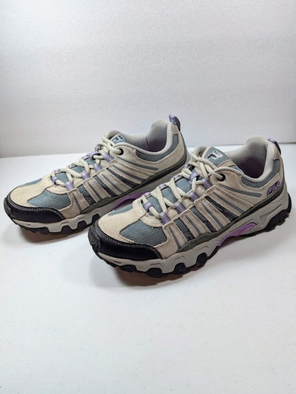 Fila Day Hiker Trail Shoes 5SH40283-258 WMNS 10 Gray Beige Purple Retro Gorpcore